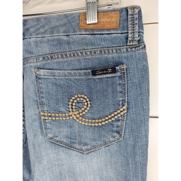 Seven7 Jeans Women's 31 Blue Light Wash Boot Cut Jeans - Picture 5 of 13